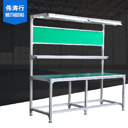 定制防靜電工作臺鋁合金實(shí)驗(yàn)臺電子車間操作臺鋁型材流水線操作桌